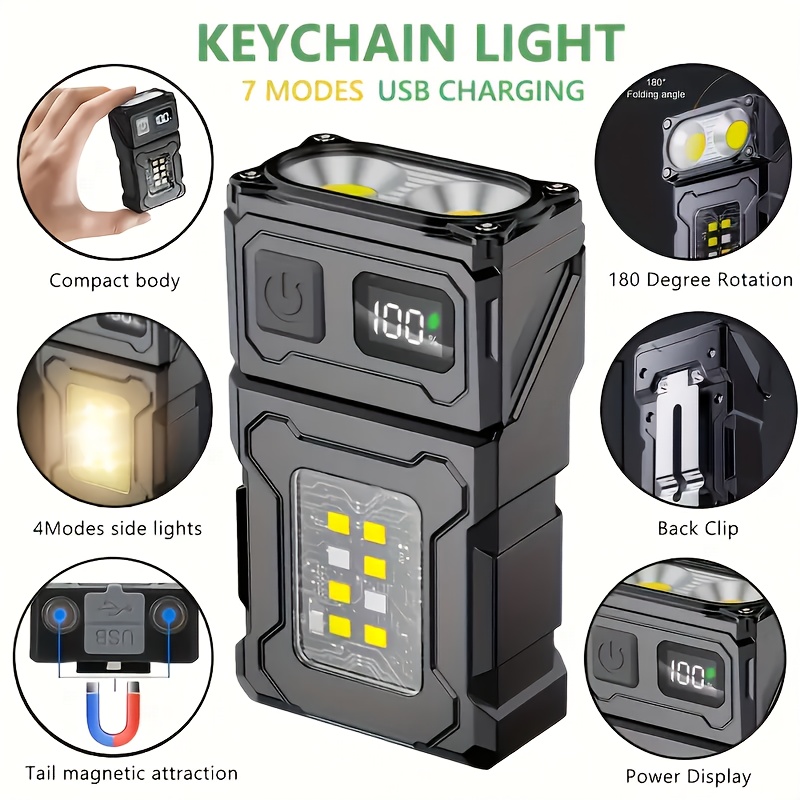 Outdoor Lighting Electric - 미니 충전식 LED 포켓 손전등 휴대용