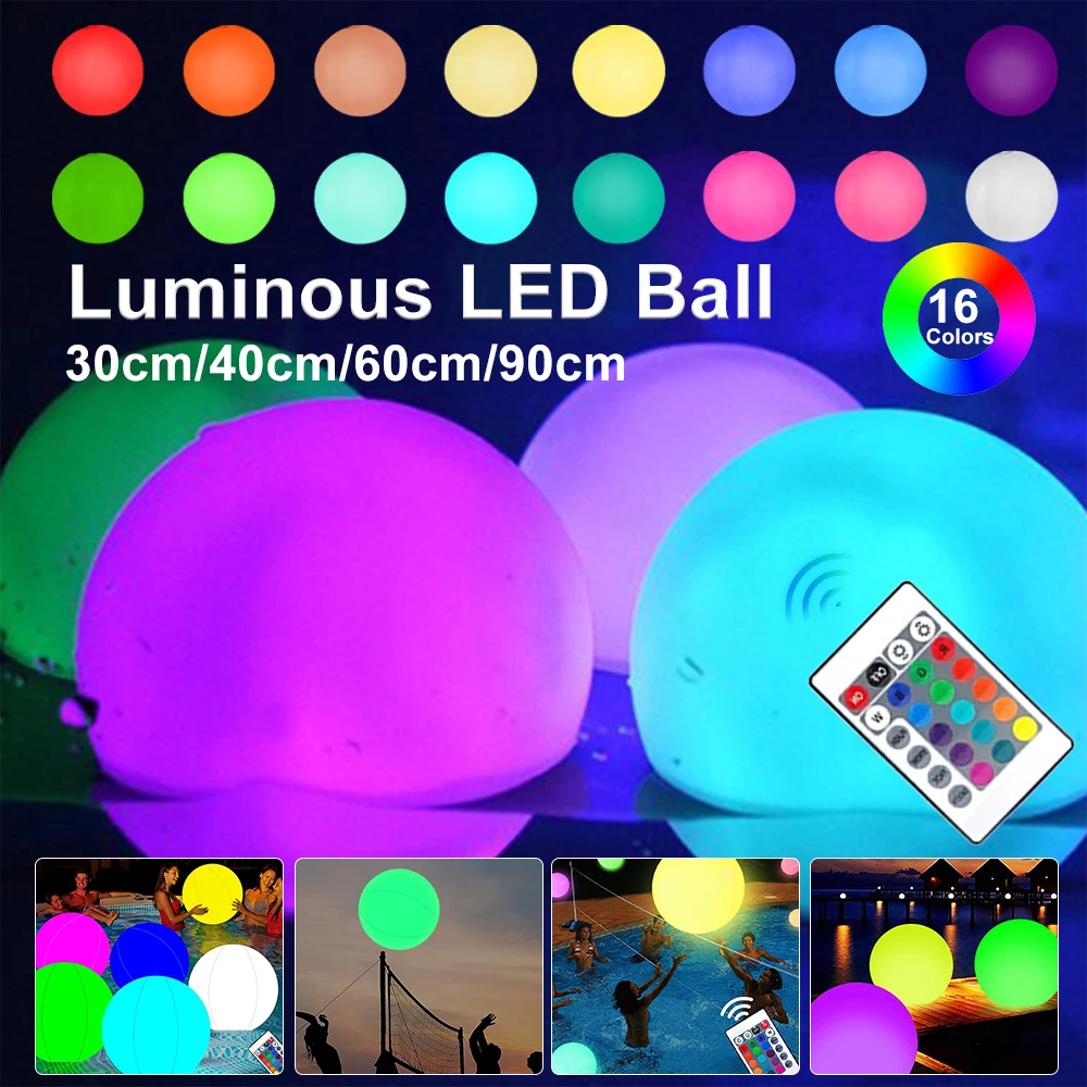 Outdoor Lighting Around Pool - 야광 LED 투척 공, 팽창식 수영장