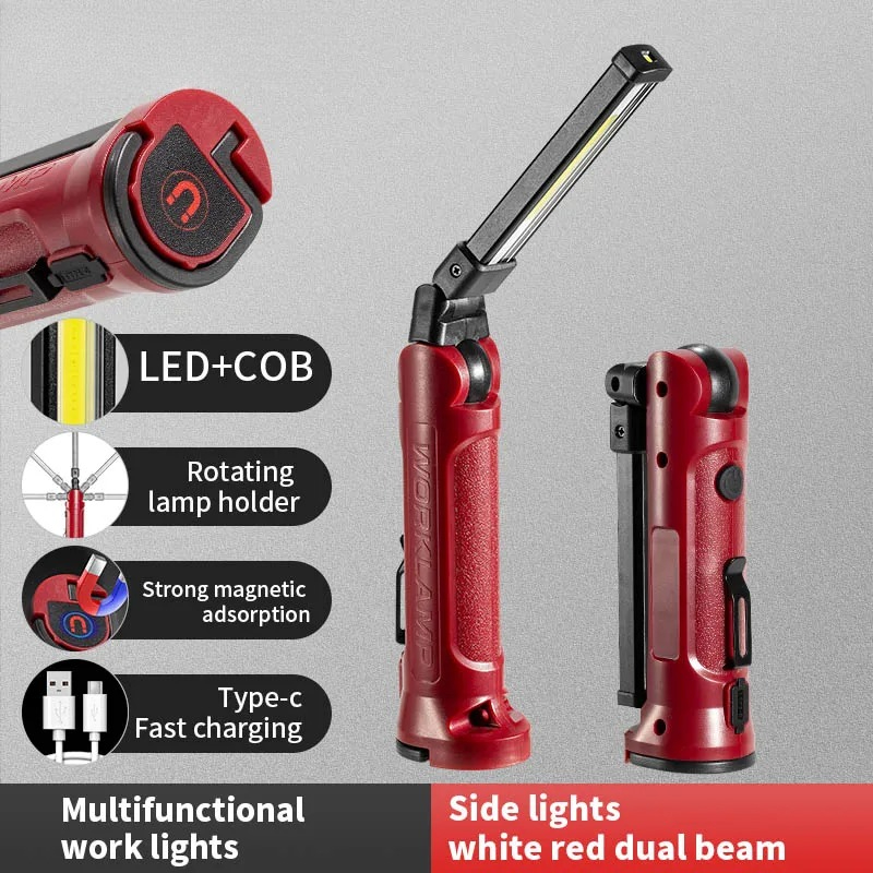 Outdoor Lighting Electric - COB LED 작업 조명 충전식 접이식