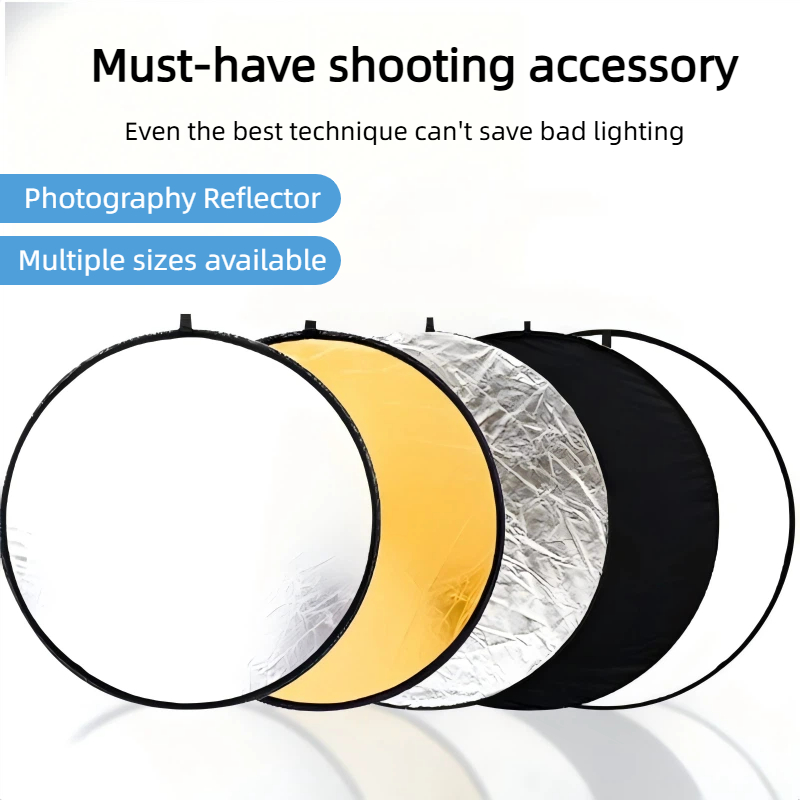 Outdoor Lighting Kit Photography - 2-in-1 양면 금은 반사판 휴대용 접이식