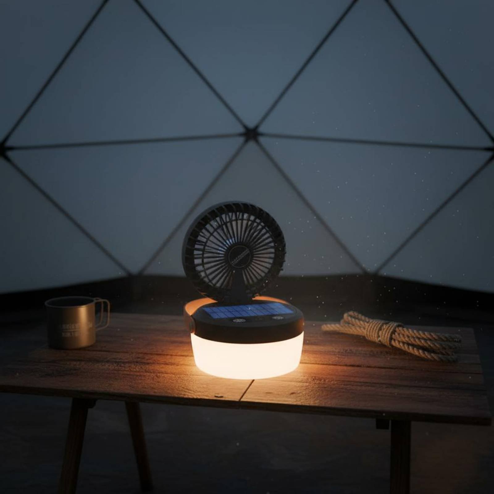 Outdoor Lighting Design - 태양광 캠핑 팬 랜턴 접이식 디자인