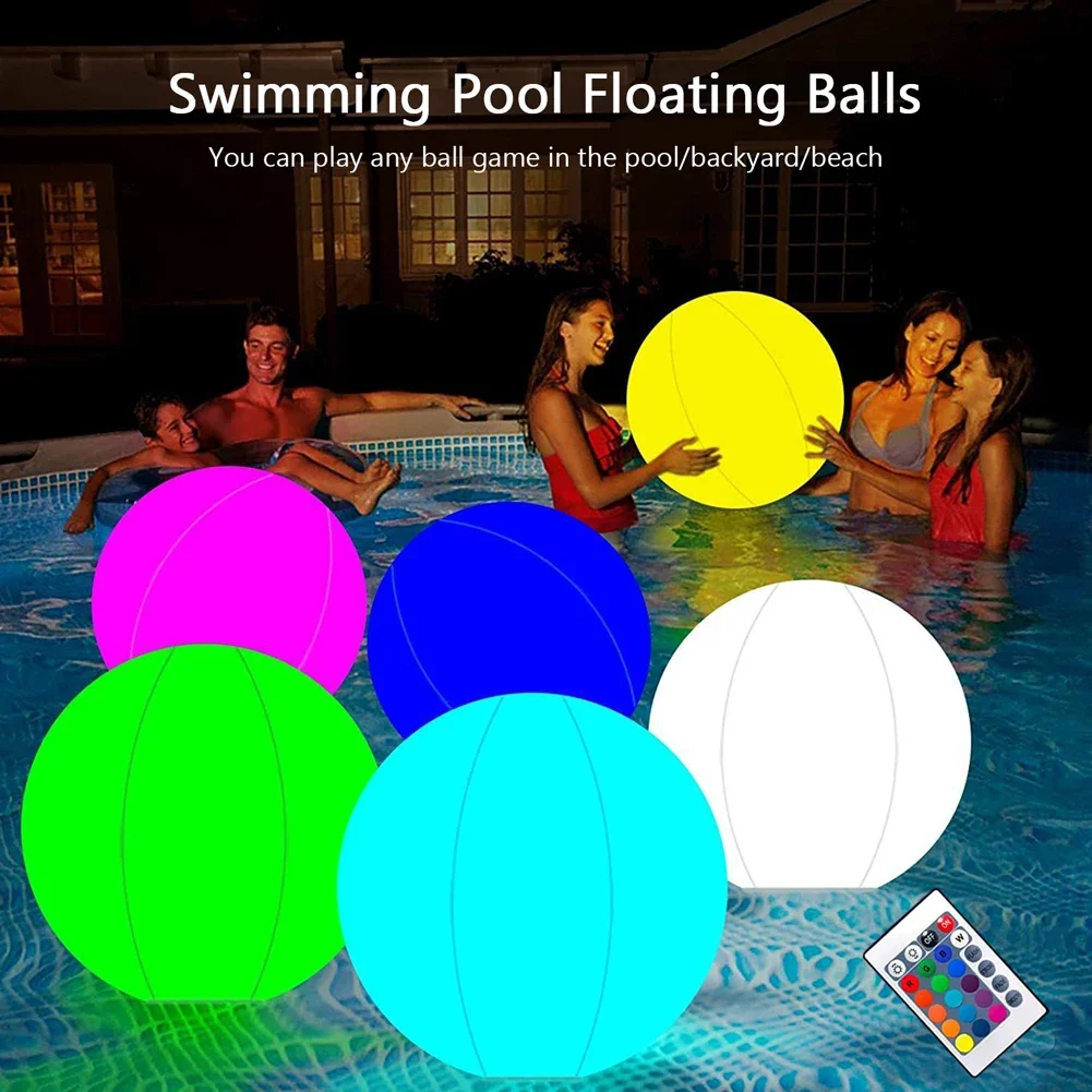 Outdoor Lighting Around Pool - 풍선 수영장 비치볼 16색 LED 발광