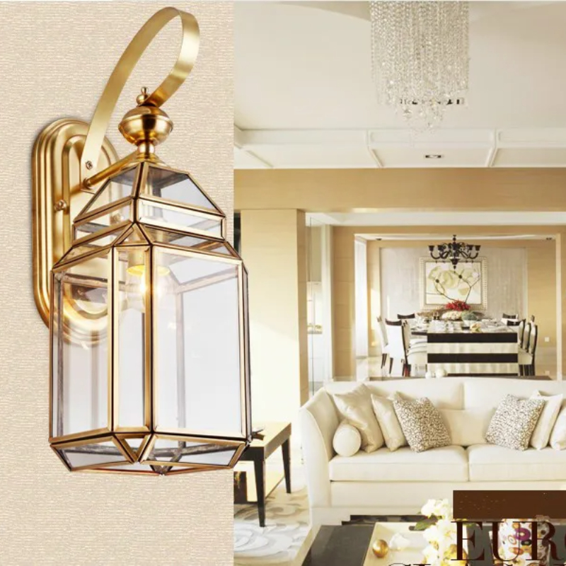 Outdoor Lighting Bronze - 현대 청동 벽 램프, D17cm 야외