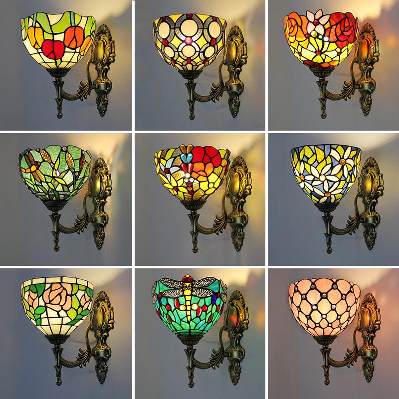 Solar Wall Sconce - 미국식 침실 북유럽 레트로 티파니 스테인드