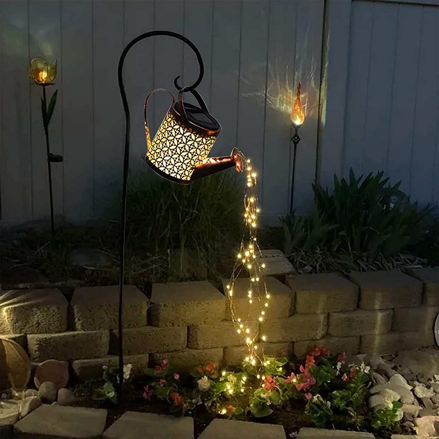 Outdoor Lighting Bronze - 태양열 물뿌리개 조명 걸이형 주전자 랜턴