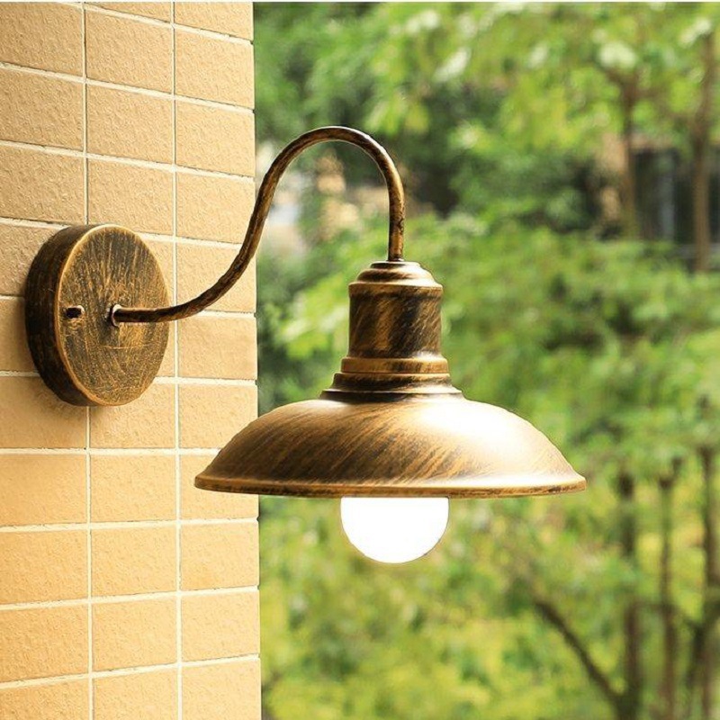 Outdoor Lighting Bronze - 야외용 블랙 골드 아메리칸 벽등, 인더스트리얼