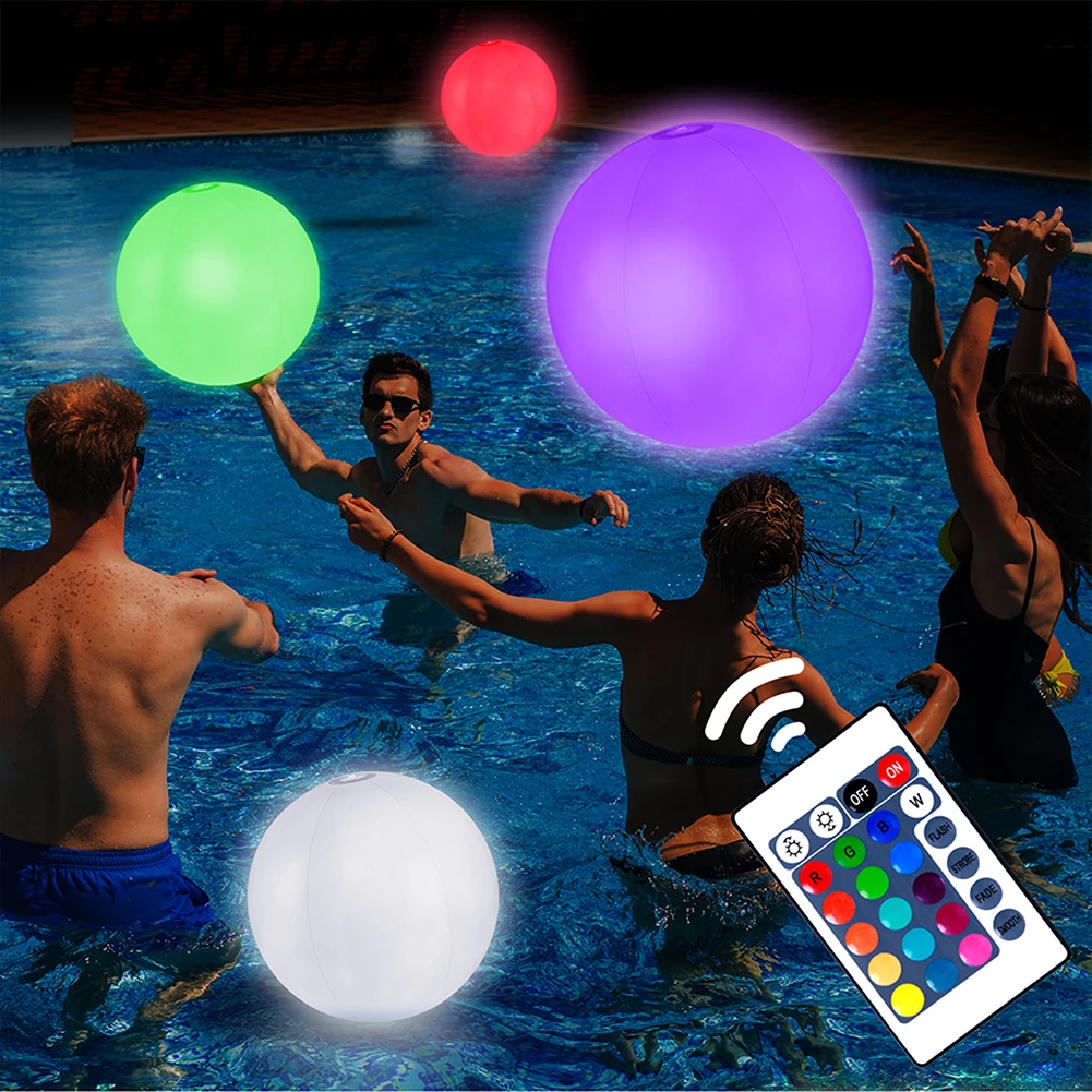 팽창식 수영장 비치 볼, LED 발광 풍선, 여름 수상 - Outdoor Lighting Around Pool 리뷰 및 가격