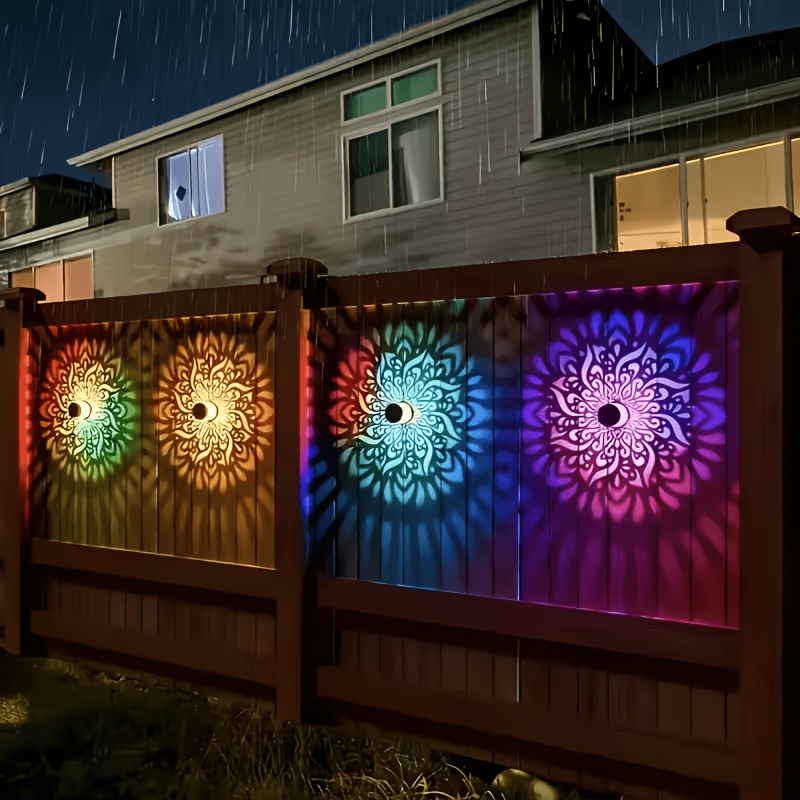 1/2/4팩 태양광 울타리 조명, 만다라 패턴 디자인, - Wall Lighting Outdoor 리뷰 및 가격