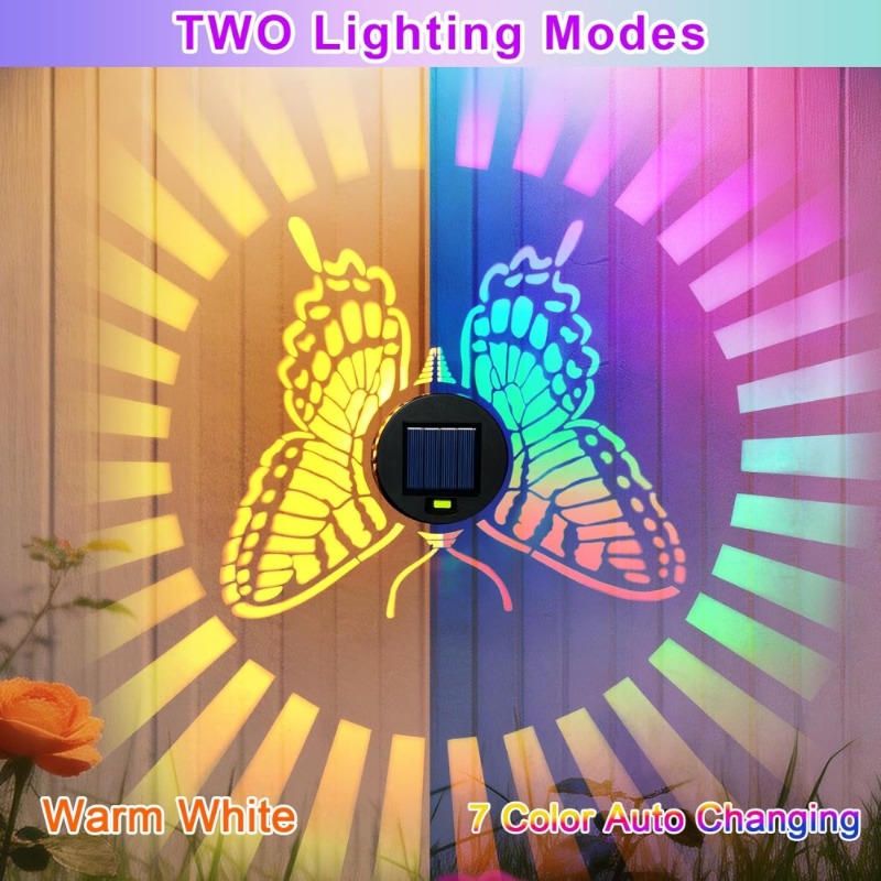 장식용 태양광 나비 조명 정원 벽 계단 데크 조명 야외 - Solar Wall Sconce 리뷰 및 가격