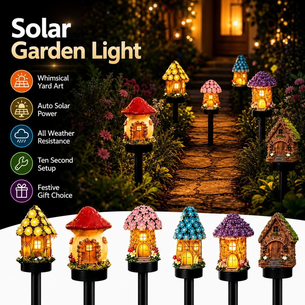LED 태양광 잔디등 다용도 미니어처 요정집 태양열 야 - Outdoor Lighting For Front Of House 리뷰 및 가격