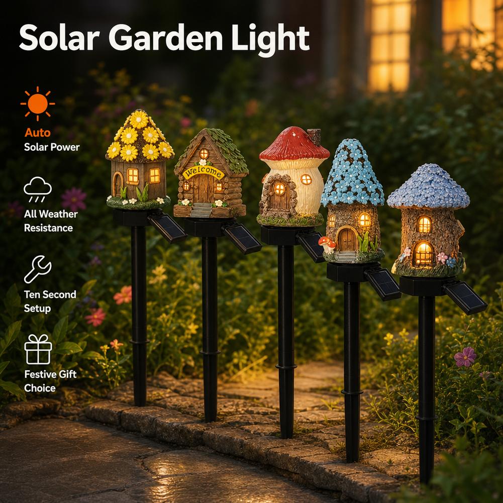 LED 태양광 잔디등 다용도 미니어처 요정집 태양열 야 - Outdoor Lighting For Front Of House 리뷰 및 가격