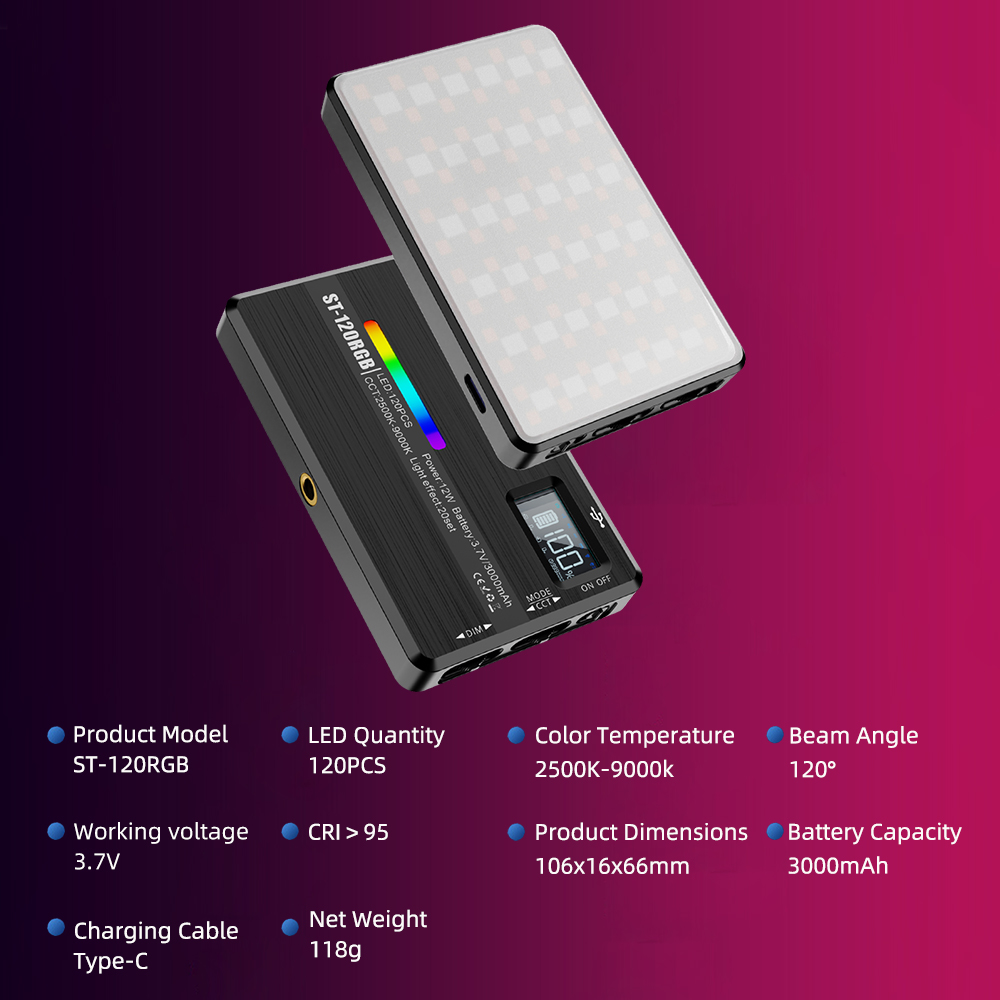 ST-120 RGB 풀컬러 사진 조명 비디오 램프 키트 - Outdoor Lighting Kit Photography 리뷰 및 가격