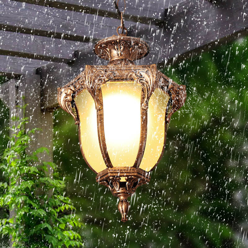 유럽 ​​야외 현관 펜던트 조명 빈티지 청동 외부 매달 - Outdoor Lighting Bronze 리뷰 및 가격
