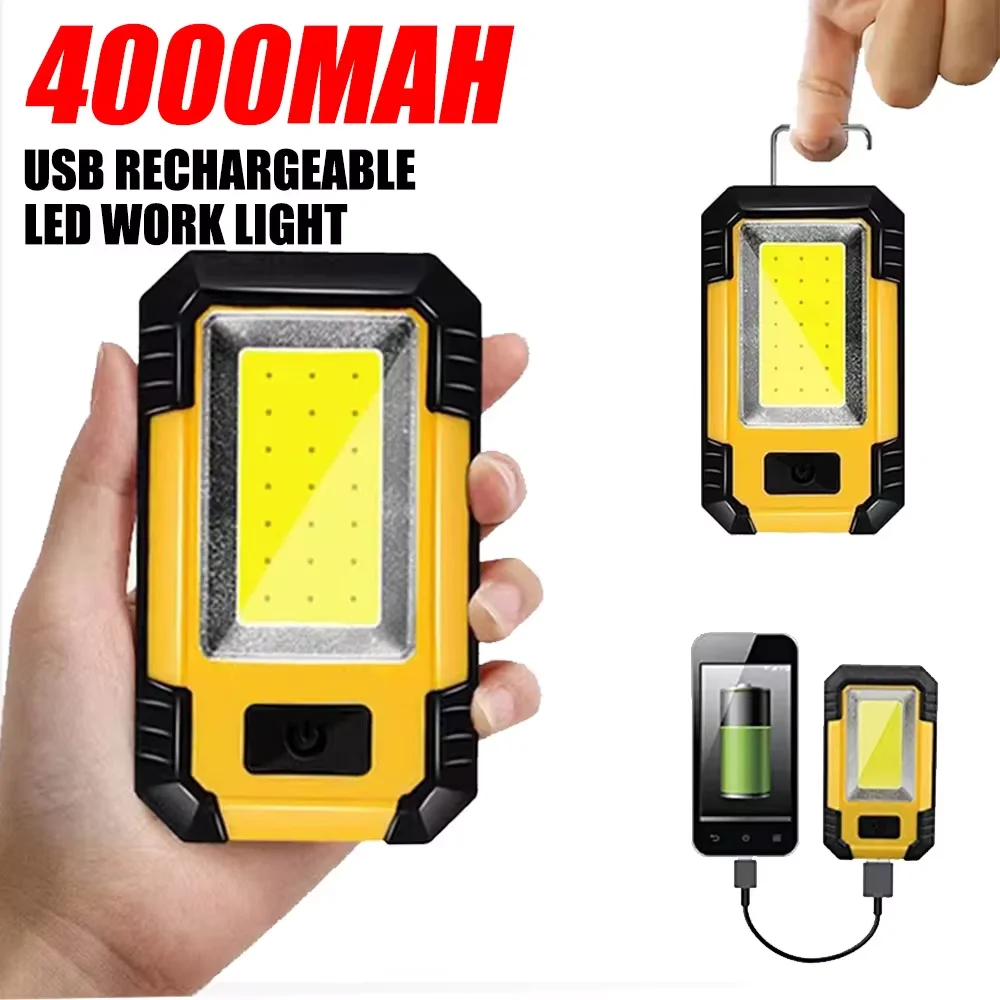 충전식 4000mAh 작업등, 초강력 COB 플래시라이 - Outdoor Lighting Electric 리뷰 및 가격