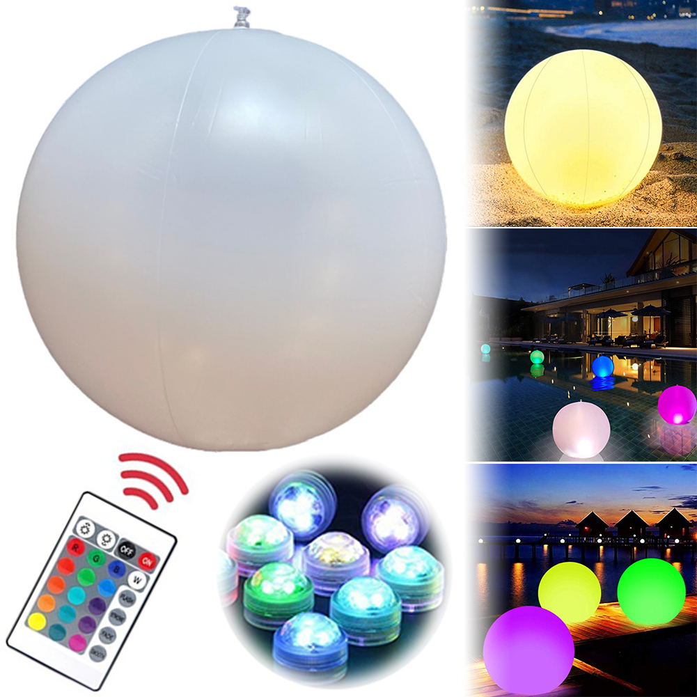 1-4PCS 16색 LED 빛나는 풍선형 해변 풍선 조 - Outdoor Lighting Around Pool 리뷰 및 가격