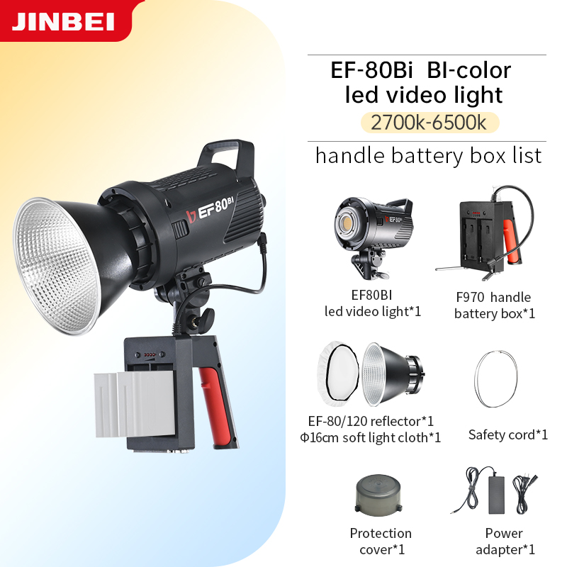 진베이 EF-80Bi 휴대용 LED 비디오 조명 키트  - Outdoor Lighting Kits 리뷰 및 가격