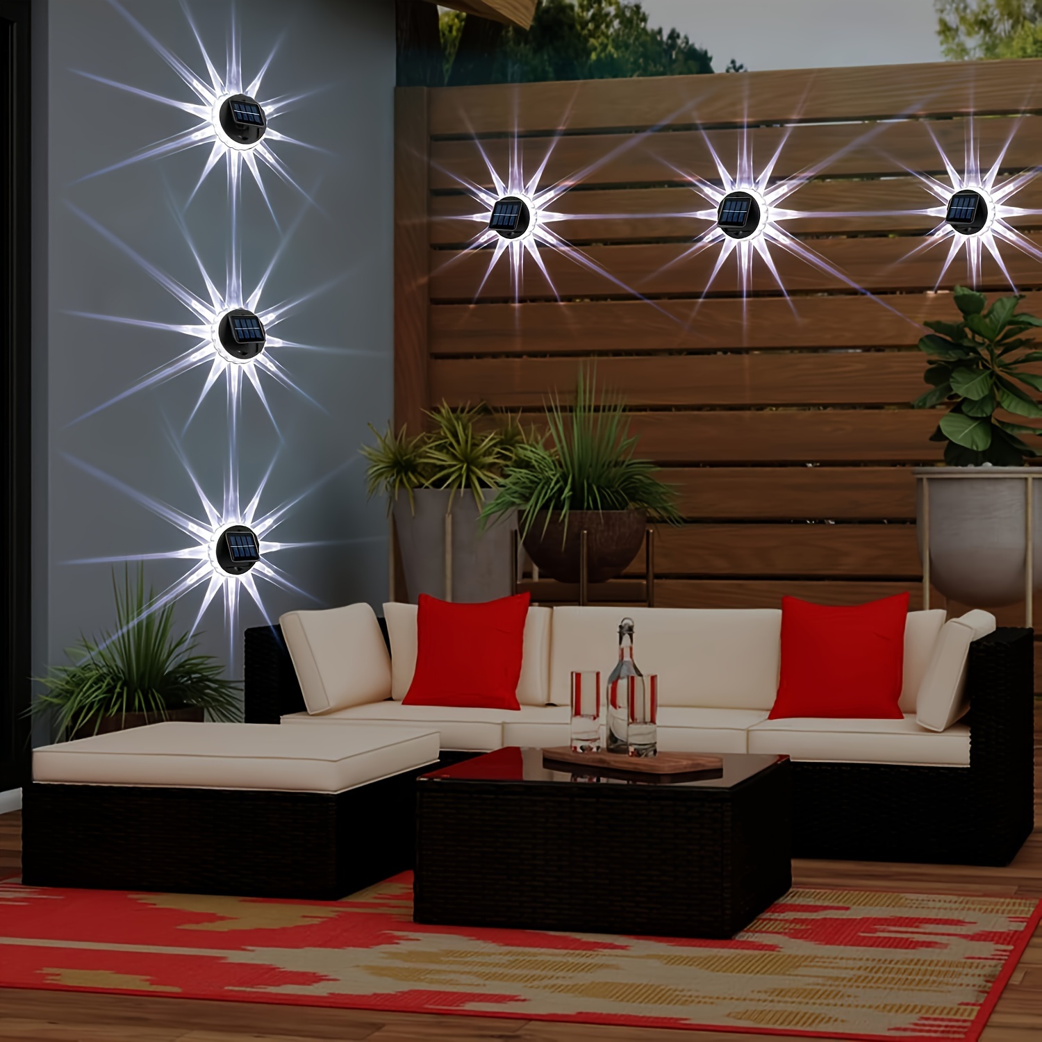 4팩 방수 LED 장식 조명 야외 태양광 계단 조명 벽 - Outdoor Lighting Around Pool 리뷰 및 가격