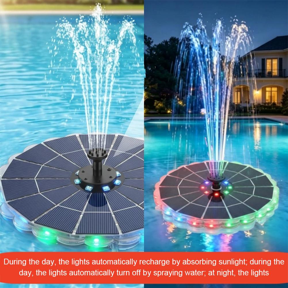3.5W 야외용 태양광 분수 펌프 키트 7개 노즐 7색 - Outdoor Lighting Kits 리뷰 및 가격