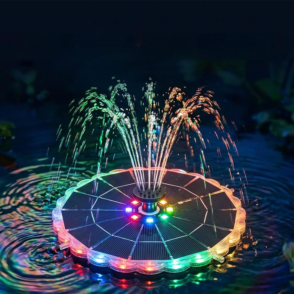 3.5W 야외용 태양광 분수 펌프 키트 7개 노즐 7색 - Outdoor Lighting Kits 리뷰 및 가격