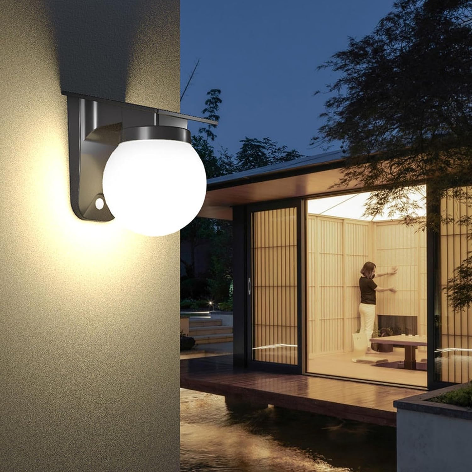 태양광 구형 벽등 실외용 IP65 방수 원형 볼 정원등 - Solar Wall Sconce 리뷰 및 가격