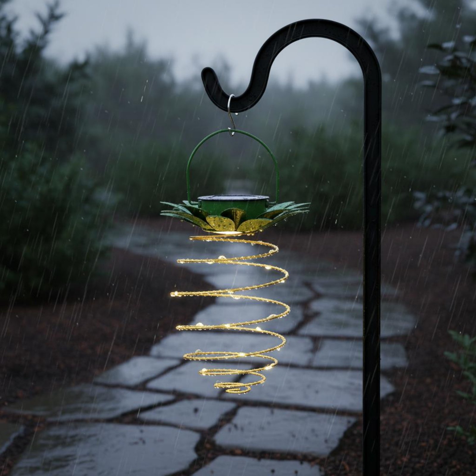 2 조각 태양열 파인애플 램프 방수 파인애플 교수형 랜 - Outdoor Lighting Design 리뷰 및 가격