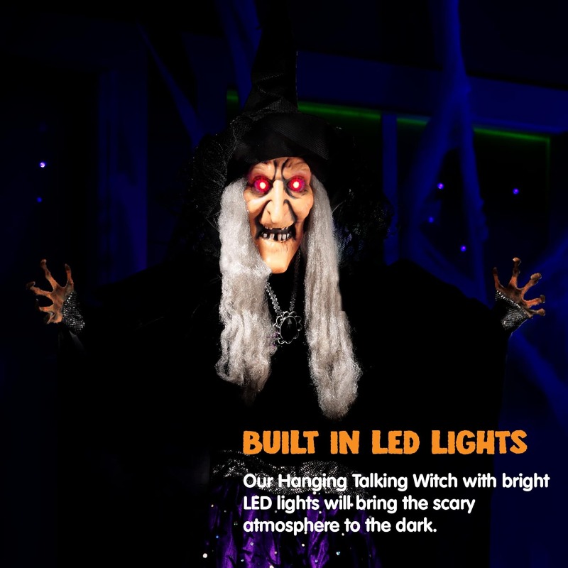 47인치 애니메이션 마녀 할로윈 장식, 실내외 무서운  - Outdoor Lighting For Front Of House 리뷰 및 가격