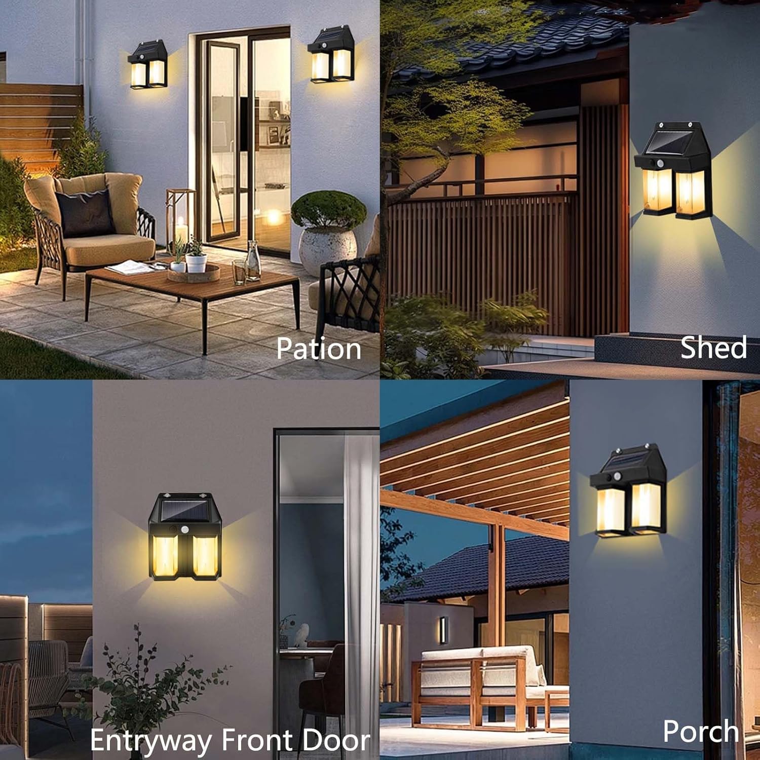 태양광 벽등 빈티지 정원 빌라 야외 모션 센서 따뜻한  - Solar Wall Sconce 리뷰 및 가격