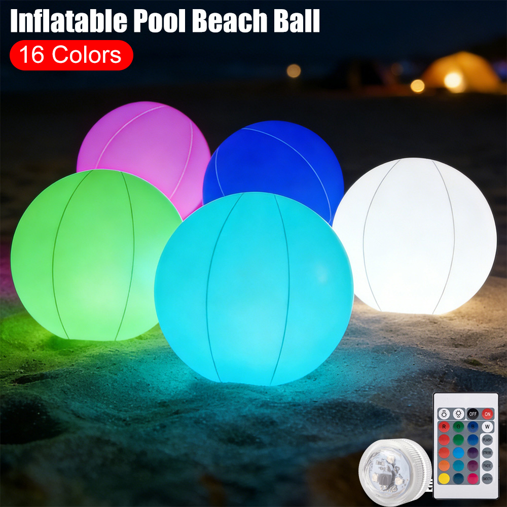 풍선 수영장 비치볼 발광 LED 글로우 풍선 16가지  - Outdoor Lighting Around Pool 리뷰 및 가격