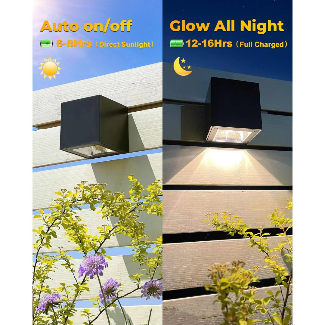 야외 태양광 벽등 사각형 모던 태양광 벽 조명 방수 다 - Solar Wall Sconce 리뷰 및 가격