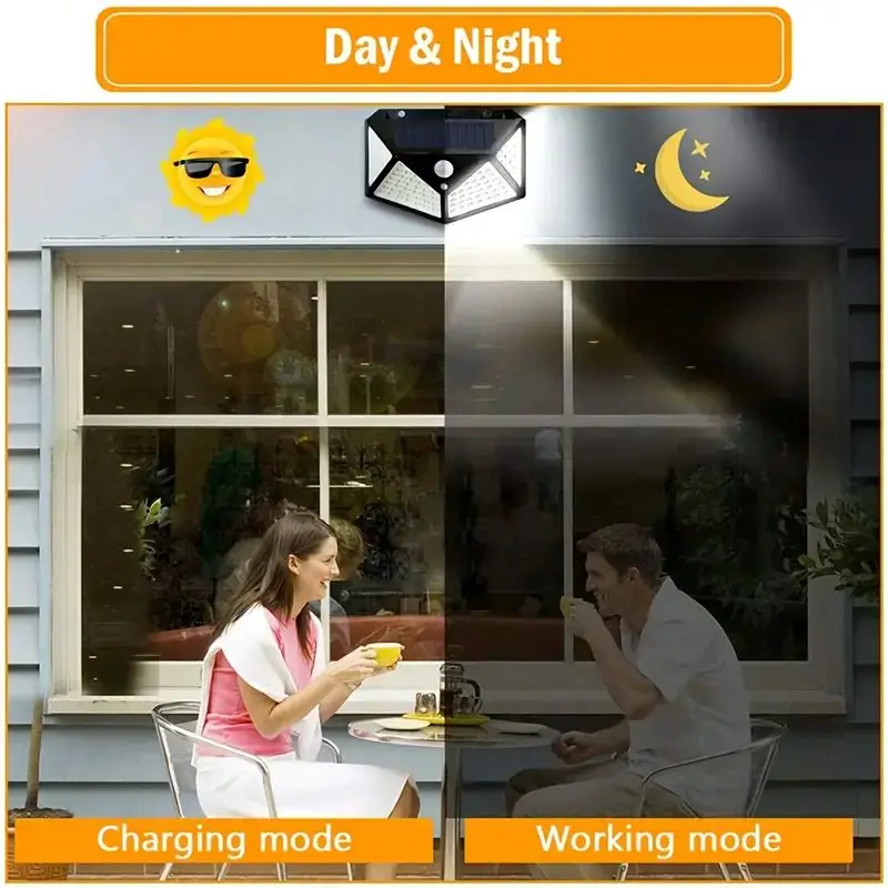 100LED 야외 태양광 정원등, 모션 센서 방수 태양 - Wall Lighting Outdoor 리뷰 및 가격