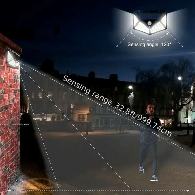 100LED 야외 태양광 정원등, 모션 센서 방수 태양 - Wall Lighting Outdoor 리뷰 및 가격