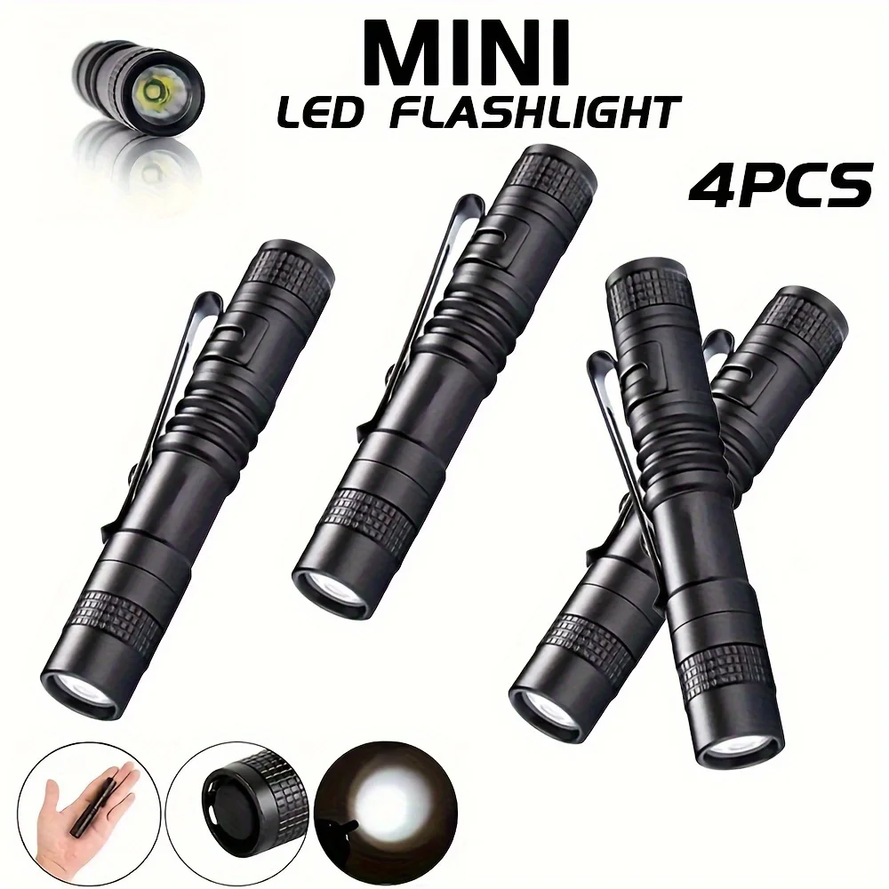 1-4PCS 미니 휴대용 LED 펜 라이트 포켓 야외  - Outdoor Lighting Electric 리뷰 및 가격