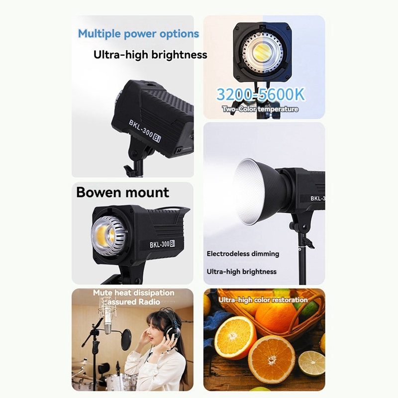 300W Bi LED 비디오 조명, 인물 사진 및 야외 - Outdoor Lighting Video 리뷰 및 가격