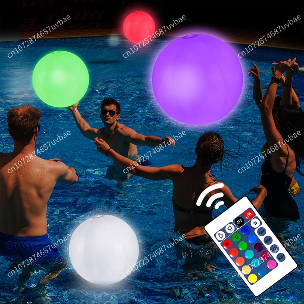 풍선 수영장 비치볼 16색 LED 발광 풍선 비치볼 6 - Outdoor Lighting Around Pool 리뷰 및 가격