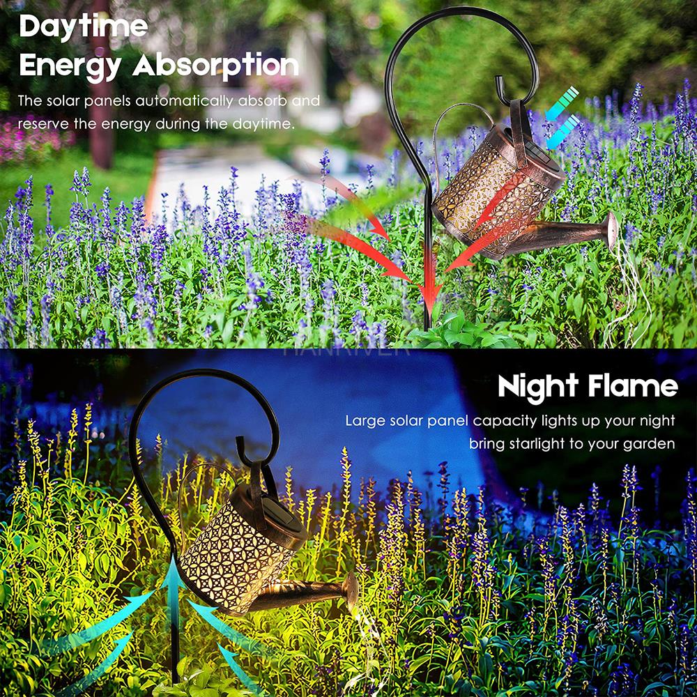 태양열 물뿌리개 조명 걸이형 주전자 랜턴 방수 정원 장 - Outdoor Lighting Bronze 리뷰 및 가격