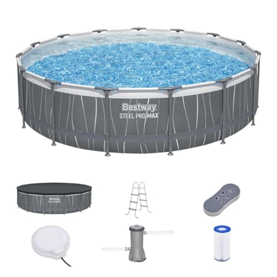 15피트 x 42인치 지상 수영장, 원형 금속 프레임  - Outdoor Lighting Around Pool 리뷰 및 가격