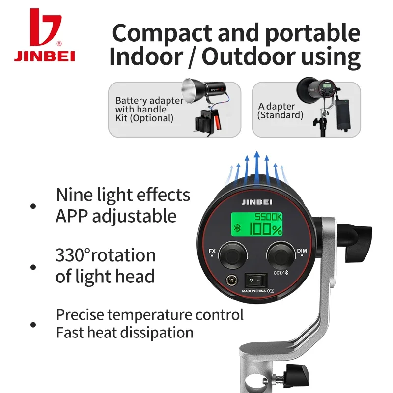 진베이 EFD-60M 60W 배터리 키트 LED 비디오 - Outdoor Lighting Kit Photography 리뷰 및 가격