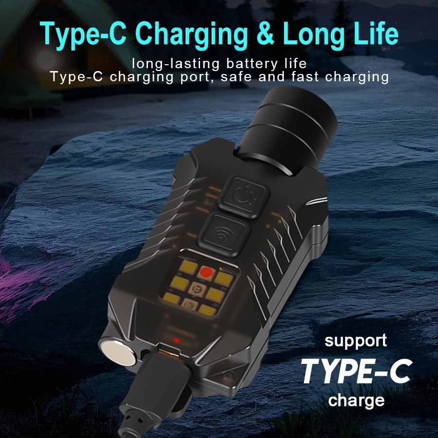 충전식 강력한 EDC 손전등 휴대용 줌 기능 플러드라이 - Led Flood Light 리뷰 및 가격