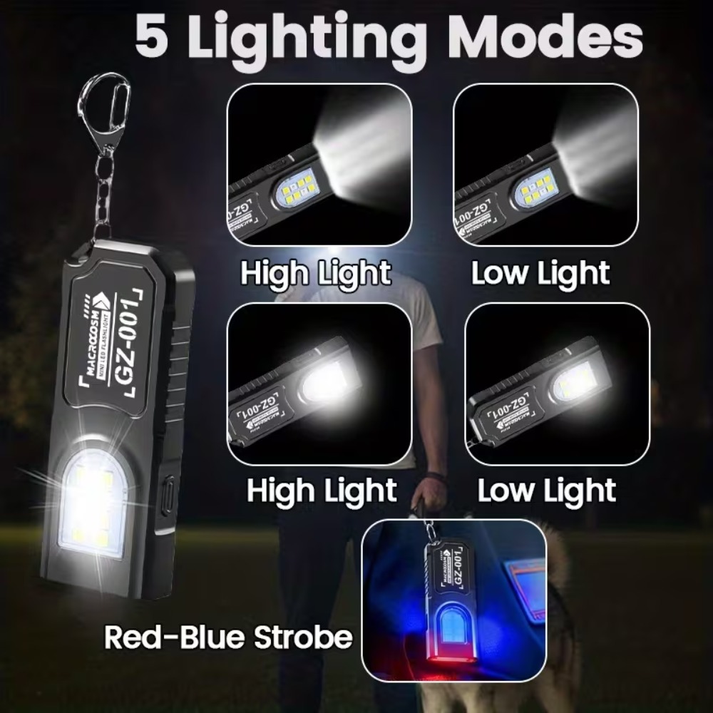 미니 COB LED 키체인 손전등 USB 충전식 토치  - Outdoor Lighting Electric 리뷰 및 가격